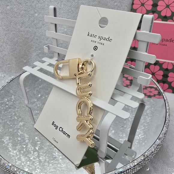 Kate Spade x Target LUCKY Bag Charm Keychain Gold-Tone - Picture 5 of 9